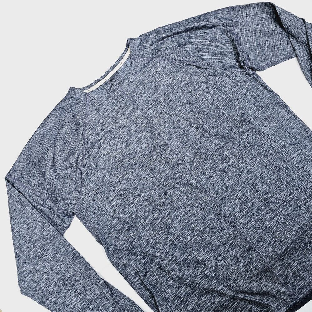 Nike Yoga Long Sleeve Shirt Mens XL Blue‎ Gray Dri-Fit Thumbholes